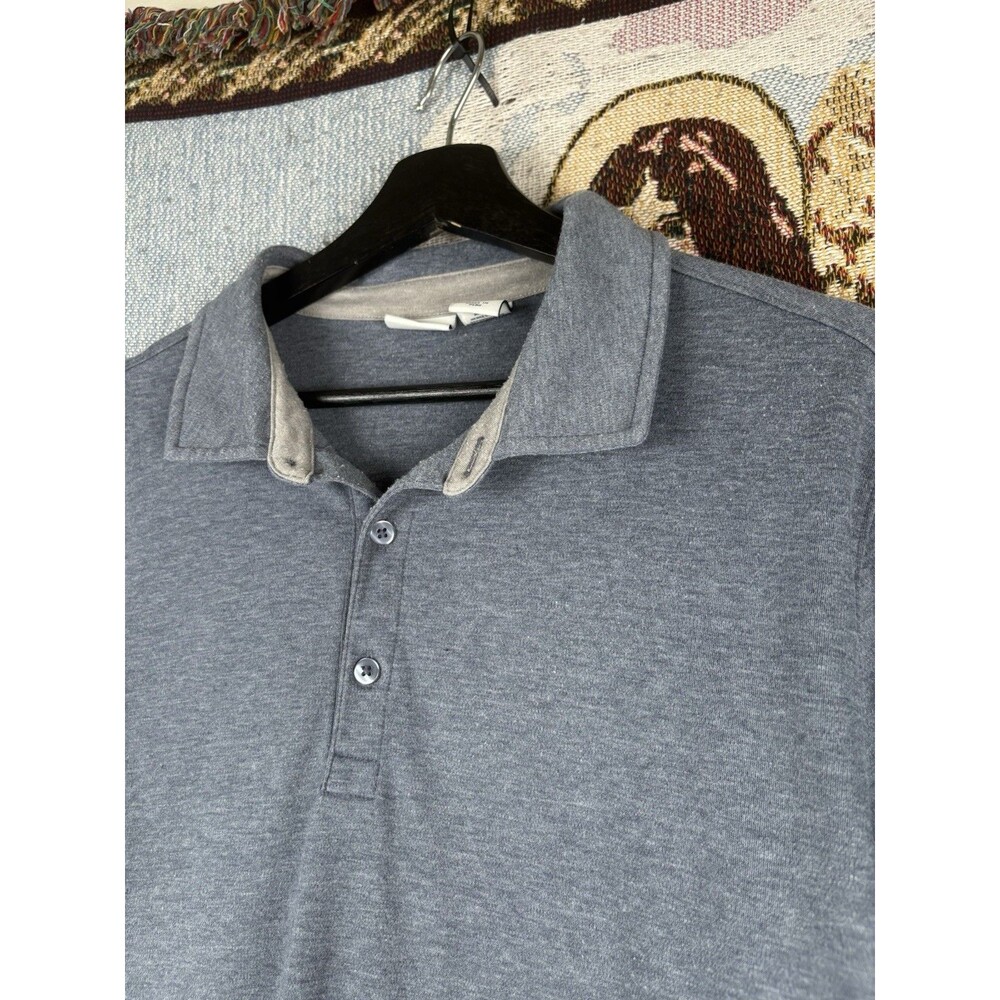 Daniel Hechter Paris Men’s L Large Blue Gray Cotton Short Sleeve Polo Shirt - Picture 2 of 8